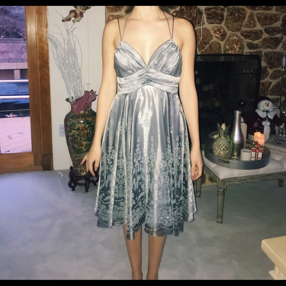 Gray shimmer beaded dress - Picture 5 of 5